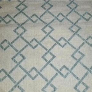 Designer upholstery fabric aqua blue 2.3  yards geometric modern